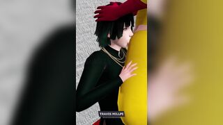 One Punch-chap Fubuki and Saitama // Parody