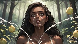 Forest Blowjob Bliss with Cum Splash - Ebony XXX Porn!