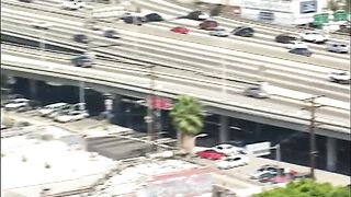 Platinum blond chick gets her pierced twat licked and screwed