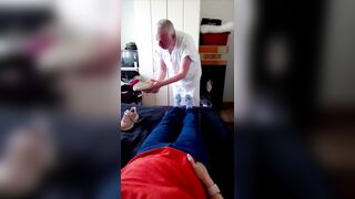 Grandma's hawt nylon feet in the afternoon