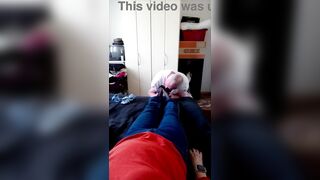 Grandma's hawt nylon feet in the afternoon