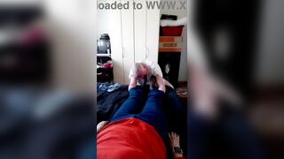 Grandma's hawt nylon feet in the afternoon