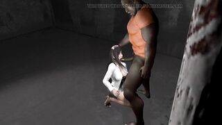 Sexually excited Nurse Tifa Nailed by a BBC and Got Creampied