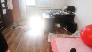 Amateur Woman Has Pleasure Trying on Garments and Cutting 'em