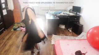 Amateur Woman Has Pleasure Trying on Garments and Cutting 'em