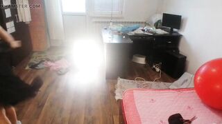 Amateur Woman Has Pleasure Trying on Garments and Cutting 'em