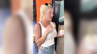 Rencounter The Gorgeous Blond Sienna Day In Barcelona