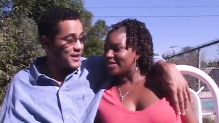 Ebony bitch can handle and ebony and a white penis at the same time