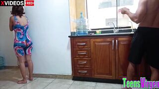 My sister-in-law and stepsister became addicted to threesomes. eighteen-year-old stepsister shows off her large butt in homemade episode.