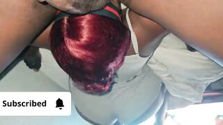 Ebony woman with a enchanting tooth likes sucking ebony rods