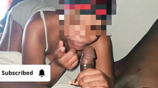 Ebony woman with a enchanting tooth likes sucking ebony rods