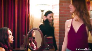 Lesbo Jillian Janson felt left alone when her loyal girlfriends Aria Lee and Aidra Fox stormed nerdy Sabina Rouges tiny melons and hairless vagina.