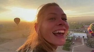 Date Night - Risky Sunrise Sex (that babe swallows) over pyramids in an air balloon - Sammmnextdoor