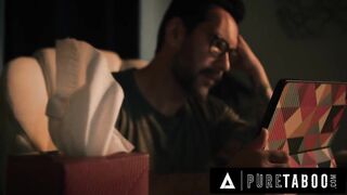 PURE TABOO Inexperienced Destiny Mira Catches Creepy Overprotective Stepdad Setting Cameras Around The Abode