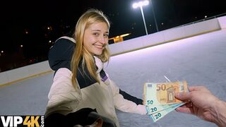 VIP4K. Funky City got caught at a public skating rink and got banged