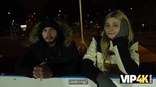 VIP4K. Funky City got caught at a public skating rink and got banged