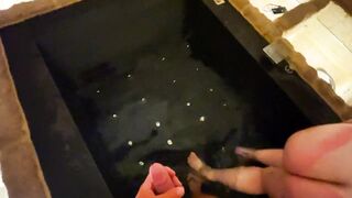 Oral-job, Tugjob and Titjob in Jacuzzi and hard Doggy + Missionary Screw with slaps on sunburned booty