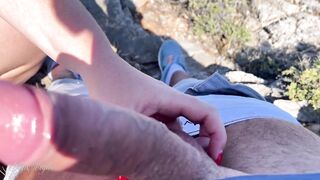 Large Booty golden-haired gal suck rod and get banged at the sea - wonderfull public view