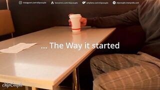 Concupiscent Beauty play with Jock in Fast Food Restaurant - risky public Oral