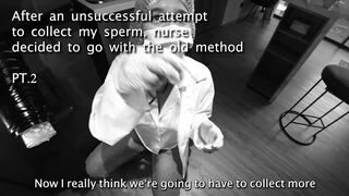 SLUTTY NURSE tests strength of patient's rod with sloppy deepthroat fellatio