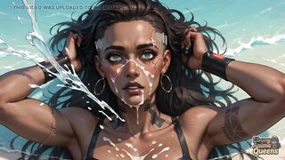 A Ebony Cyberpunk Beach Floozy. Most good Porn Ever! Sexually excited Floozy!