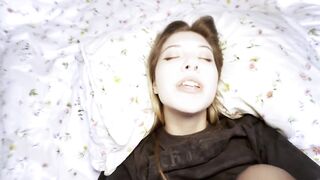 FASTENED UP CUTE HOTTY JERKS OFF WITH HER LEGS AND GETS A SCHLONG IN HER BUTT - YourSofia