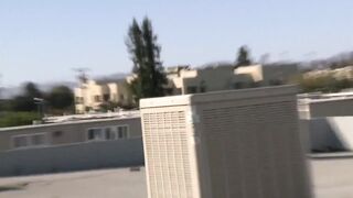 Hawt Teen Bangs Her Stepbrother on the Dorm Roof