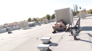 Hawt Teen Bangs Her Stepbrother on the Dorm Roof