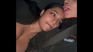 My breasty wife gets lascivious in the car and gives me a oral-sex whilst I'm driving - Yasmina Khan