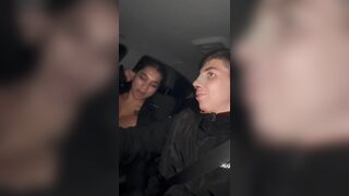 My breasty wife gets lascivious in the car and gives me a oral-sex whilst I'm driving - Yasmina Khan