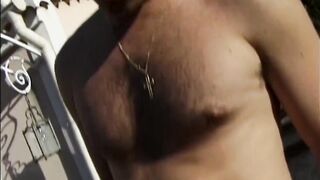 Aged Brunette hair Gets Fingered and Screwed Outdoors by Concupiscent Guy