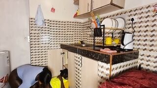 Sexually excited Plumber Drilling Her Large Butt