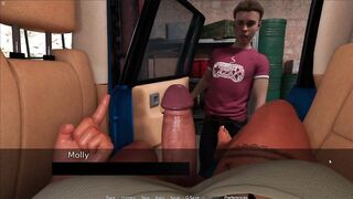 eighteen Plus Hunk Giving Blow job T-girl Gal Large Dong In Car