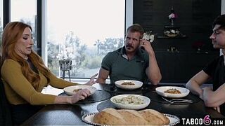 Stepson is homosexual but tries to hide it from stepparents by bringing over a teen gal