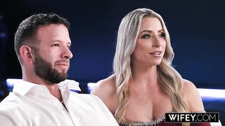 U at no time get to ask me twice to come back and up the ante. Tiffani had a blast her 1st time on Wifey, and now shes back for seconds. This day her spouse gets to see his blond wife get double the stuffing.