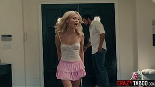 Tiny teen Emma Rosie drank large knob previous to coarse twat banging