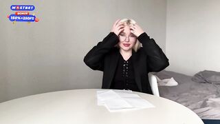 A strict teacher with a large booty, in nylons, taught a history lesson.