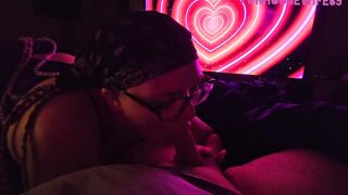 Giving head and jerking him off untill that guy cumms in my throat