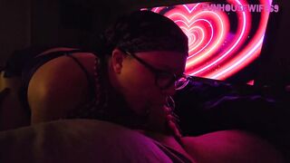 Giving head and jerking him off untill that guy cumms in my throat