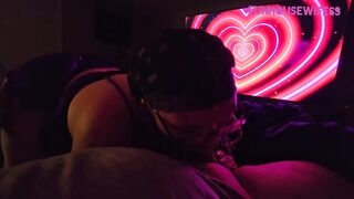 Giving head and jerking him off untill that guy cumms in my throat