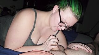 Sucking him off then that guy turns me around and pounds my large butt