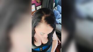 British Wife, Tina Snua, Smokin' two Cigarettes At One time! Drifting Snap Inhales Smoker Smoke OMI OME