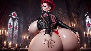 large-assed cyberpunk alternative woman