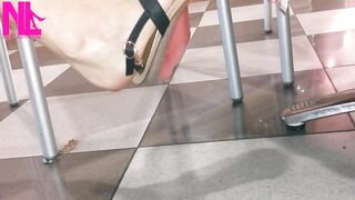 Dangling and Shoeplaying in a Bar with My Blue Estrada' Flip Flops