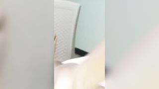 My Stepsister's Slim Crushes My Balls with Her Little Snatch
