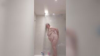 Curvy mother I'd like to fuck Takes Shower Flashing All