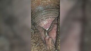 Close-up of my pussy being permeated by stepbrother