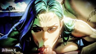 Orc Elf Alien Dream Fellatio & Titfuck Compilation - Animated Porn (AI Generated)