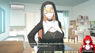 EP1 Summer Clover - Recent Housekeeper Raw Pounds Breasty Sisters Moist Twat in Kitchen on 1st Day!