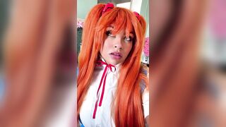 Asuka Cosplay Fart & Burp Compilation Plugsuit and Uniform Fat Black